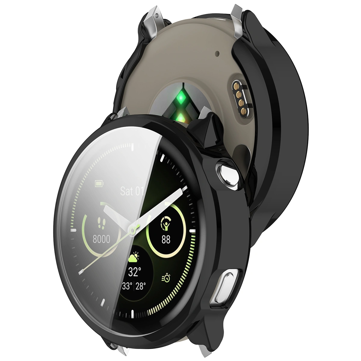 Front oraz przód etui Bizon Case Watch Felipe dla Garmin Venu 4 41 mm